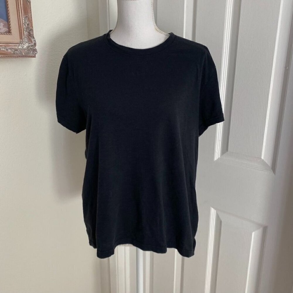 Abercrombie & Fitch Soft A&F Collection Black Burnout Basic Tee Size Medium